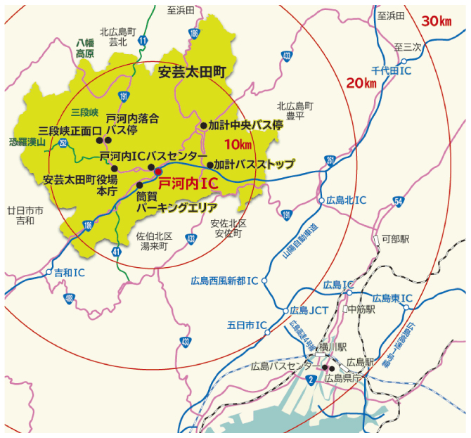 安芸太田町散策マップ